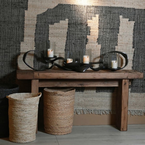 Black and Natural Wool Rug 240x300cm