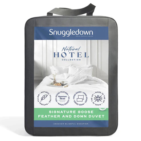 Snuggledown Hotel Signature Goose Feather and Down All Seasons Duvet, 13.5 Tog, Double