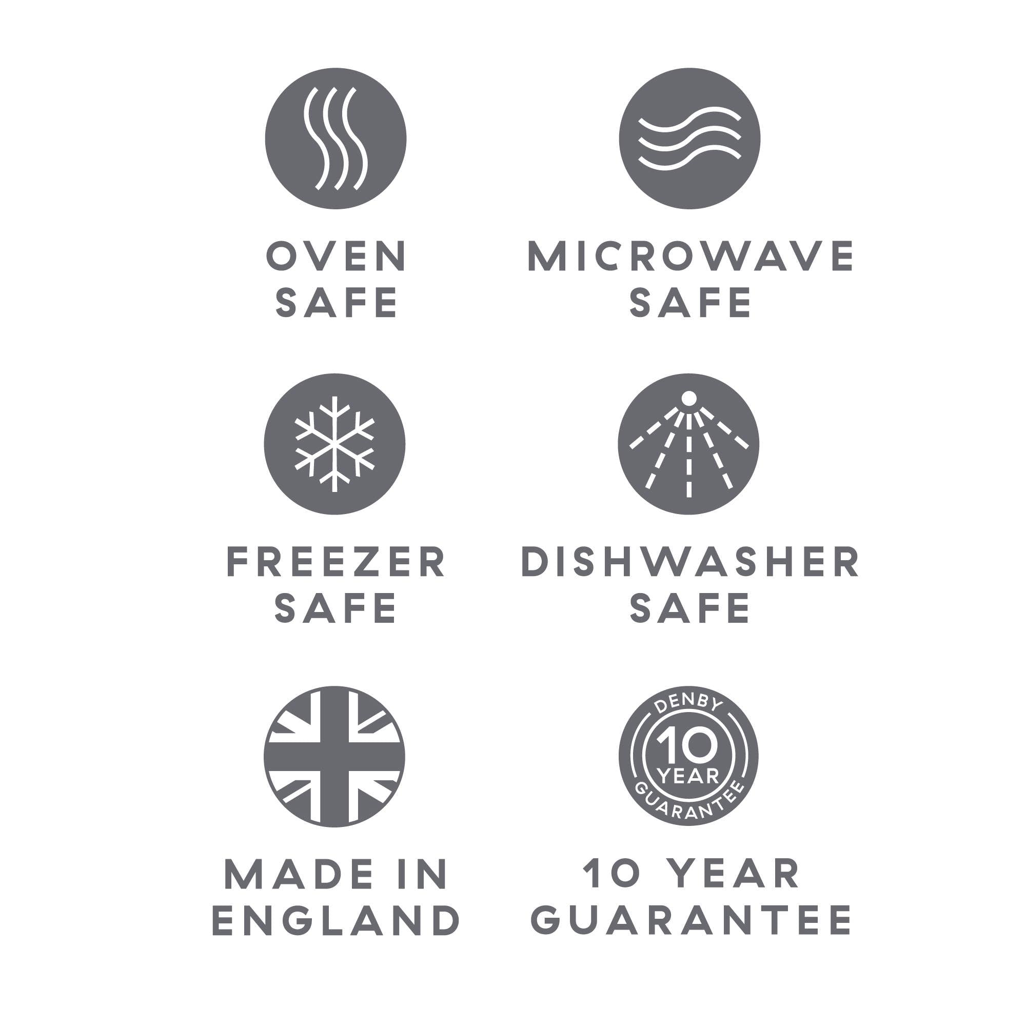 Denby Stoneware Elements Light Grey 12 Piece Tableware Set