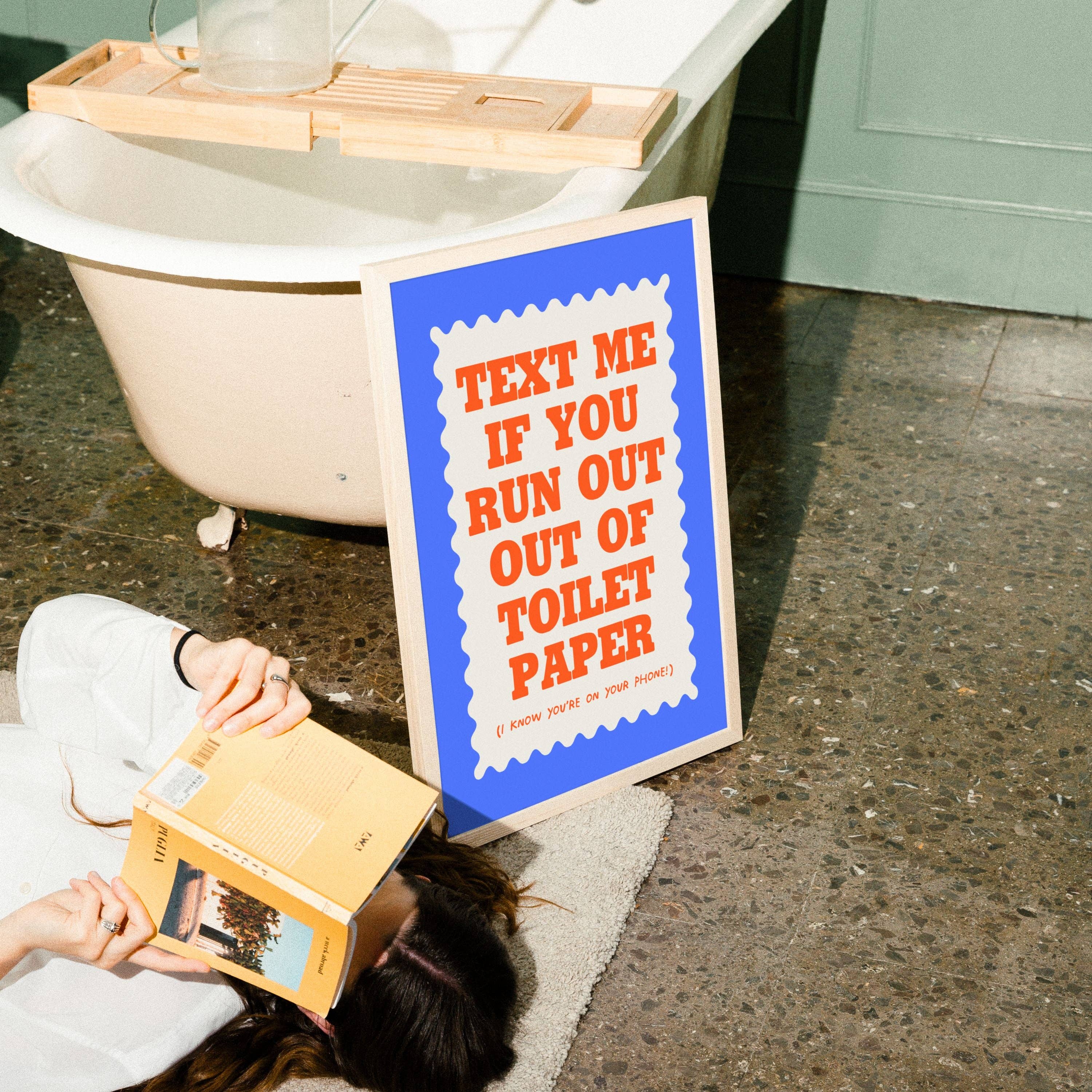 Text If You Run Out Of Toilet Paper A4 Print