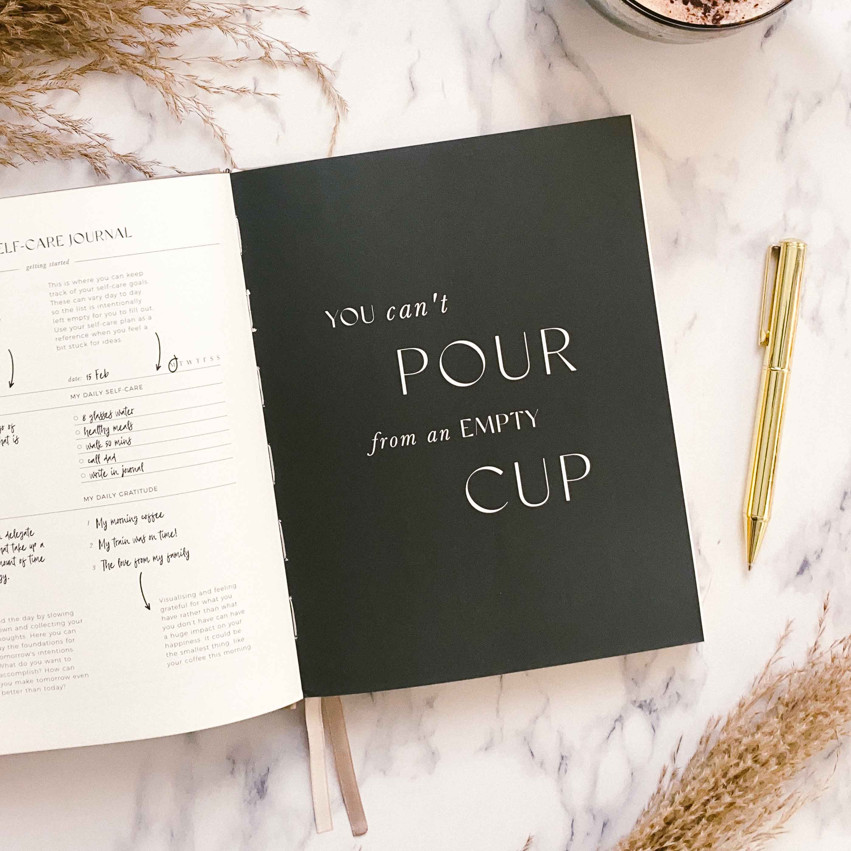 My Daily Self-Care Reflection and Gratitude Journal (Almond)