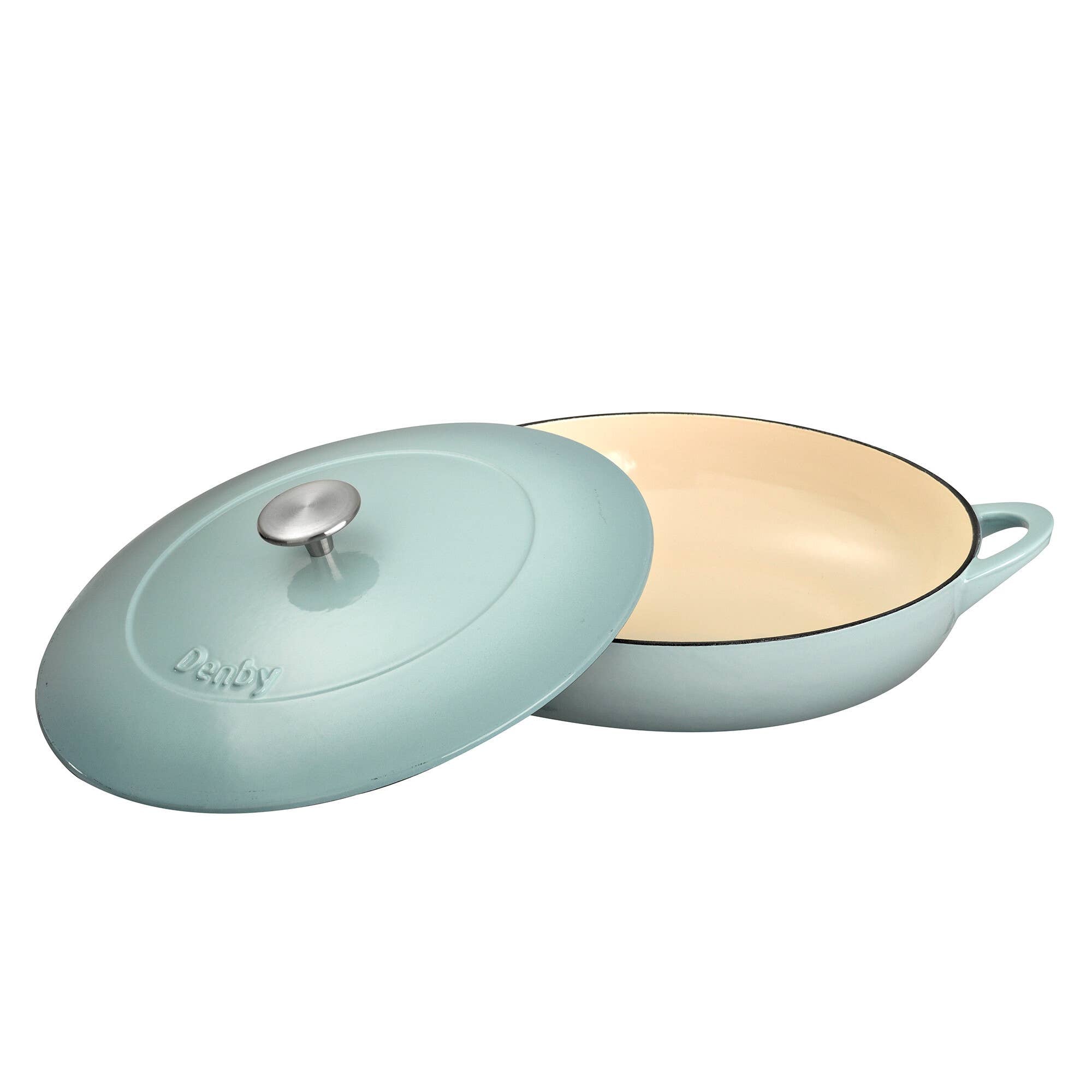 Denby Pavilion Cast Iron 30cm Shallow Casserole Dish