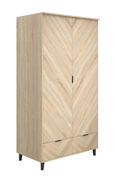 Stockholm Chevron 2-Door Wardrobe