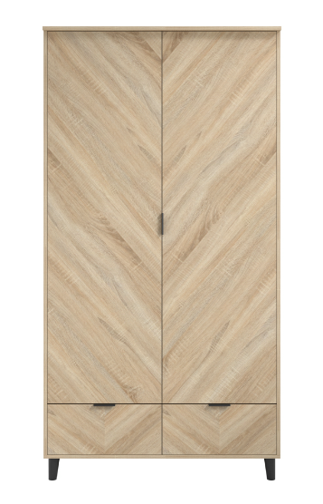 Stockholm Chevron 2-Door Wardrobe