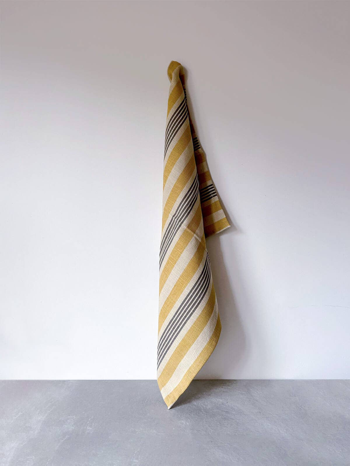 Jaipur Stripe Tea Towel, India Yellow