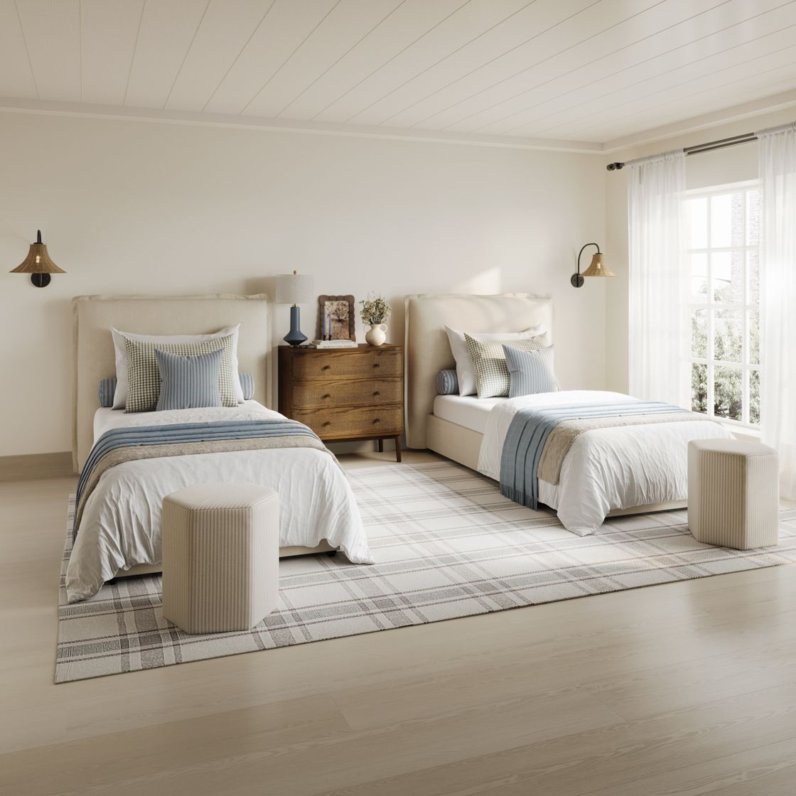 Sunday Bedframe Single Ivory