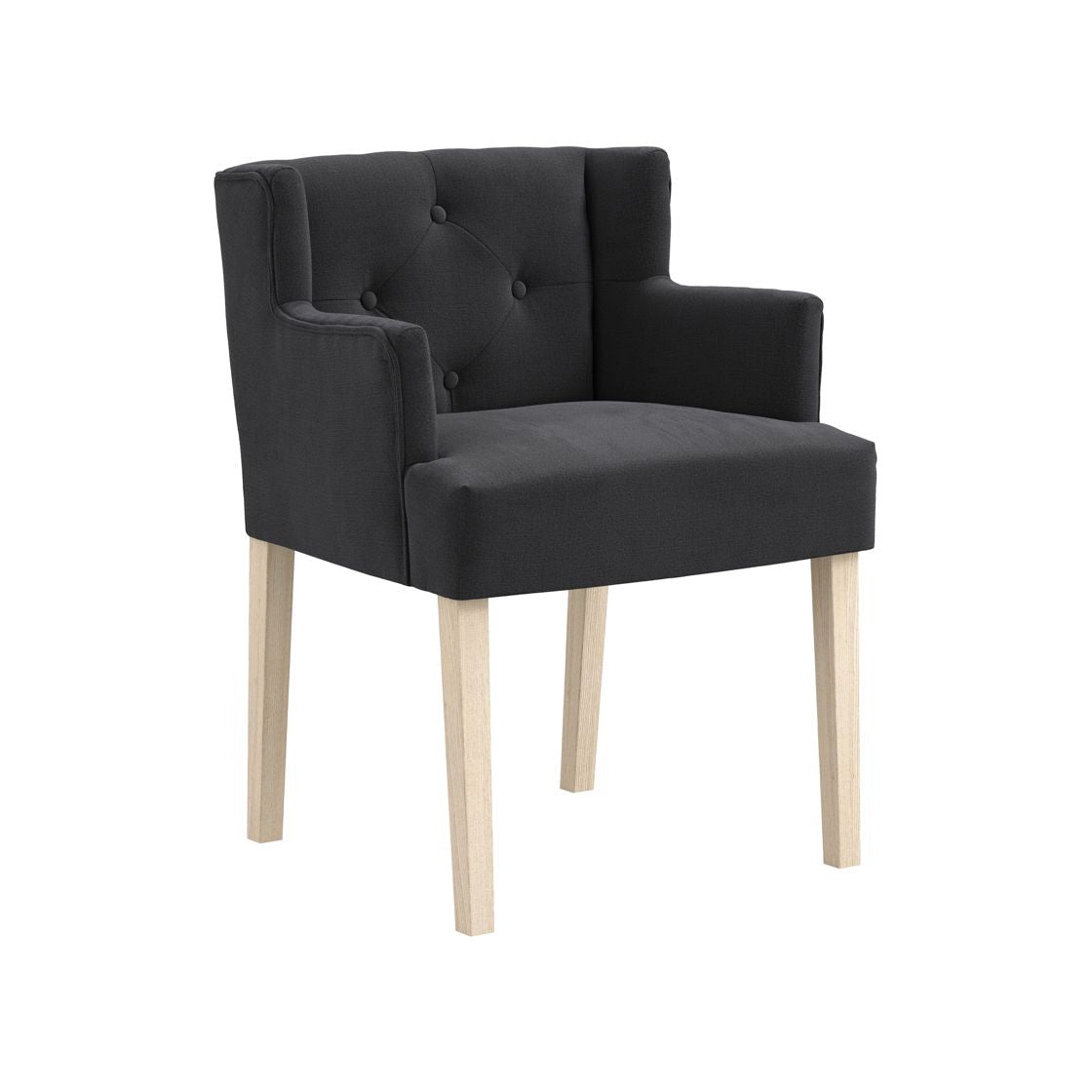 Shay Winged Dining Chair with Arms Anthracite