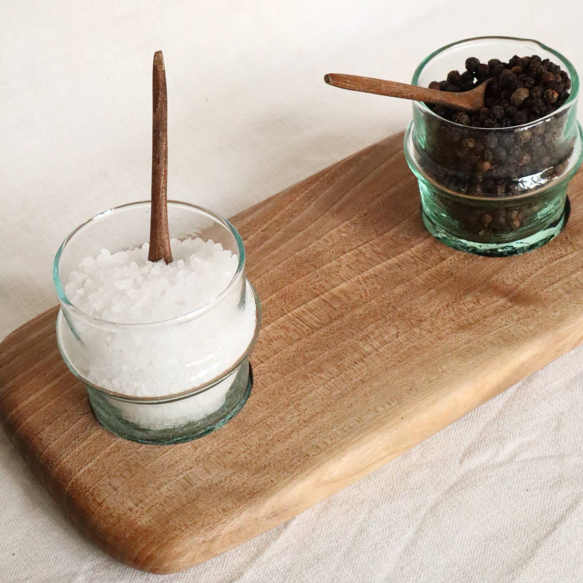 Wooden Walnut Board Serving 2 Glasses