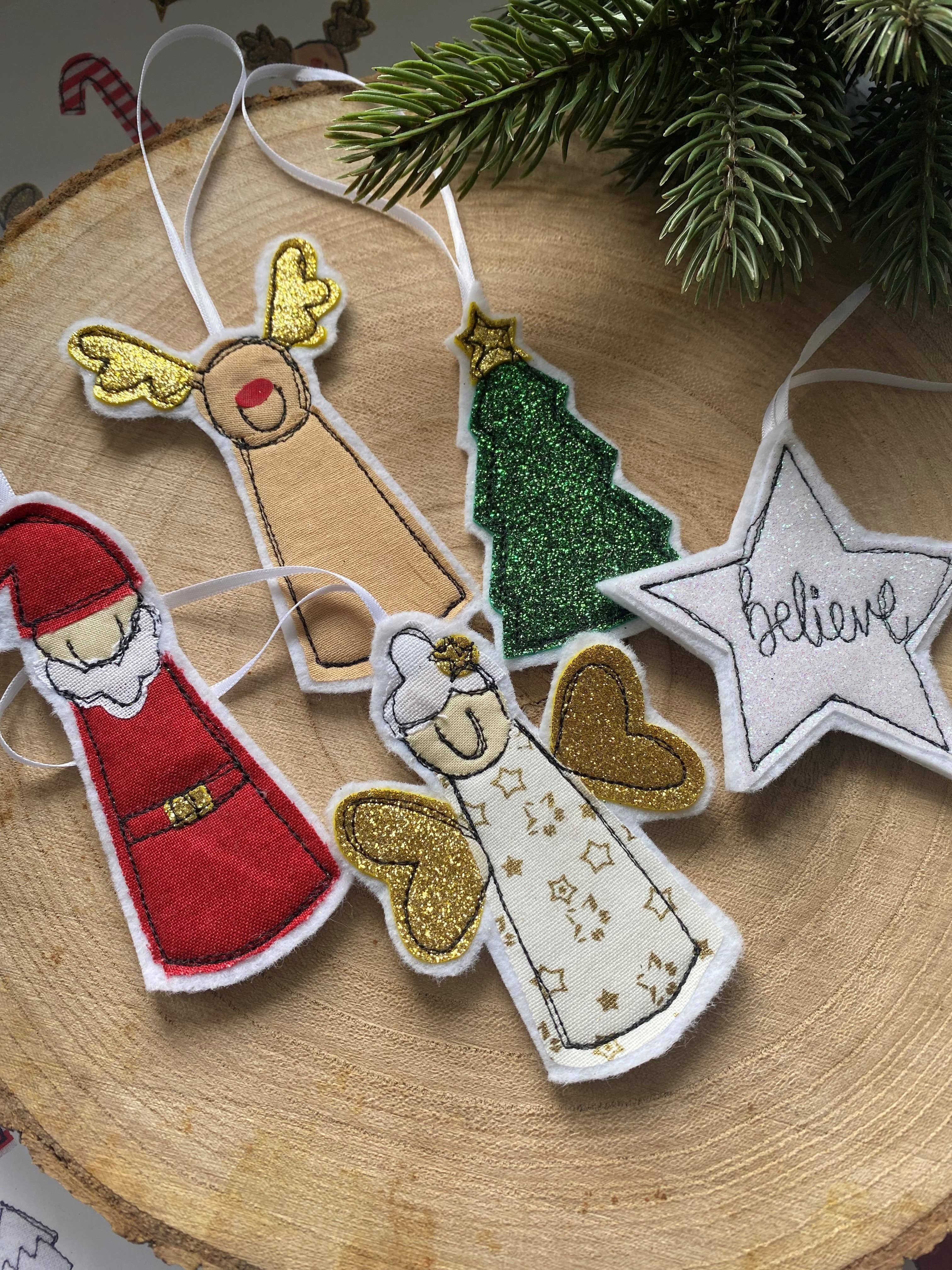 Set of 5 mini Christmas decorations