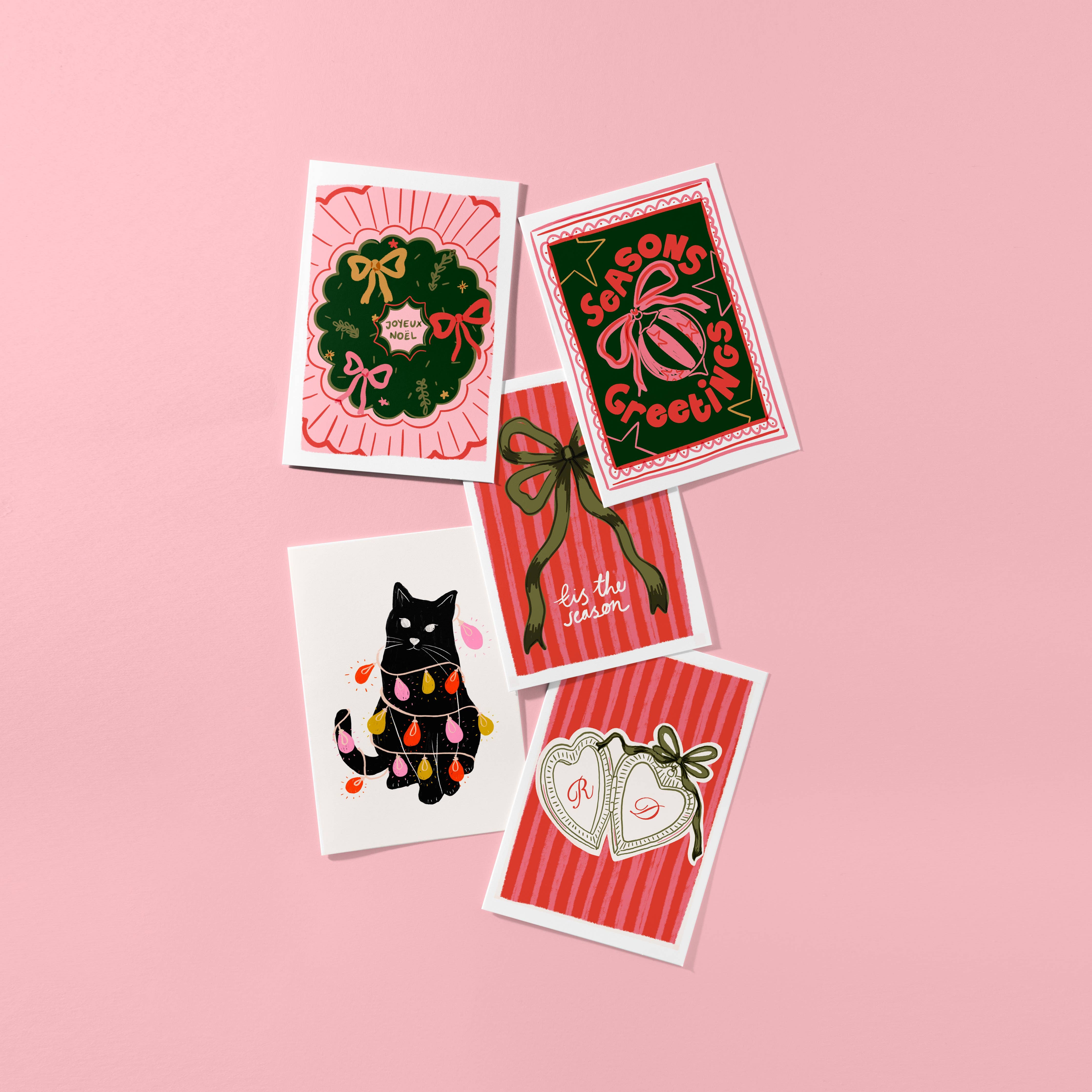 Joyeux Noel Christmas Card - Pack of 5