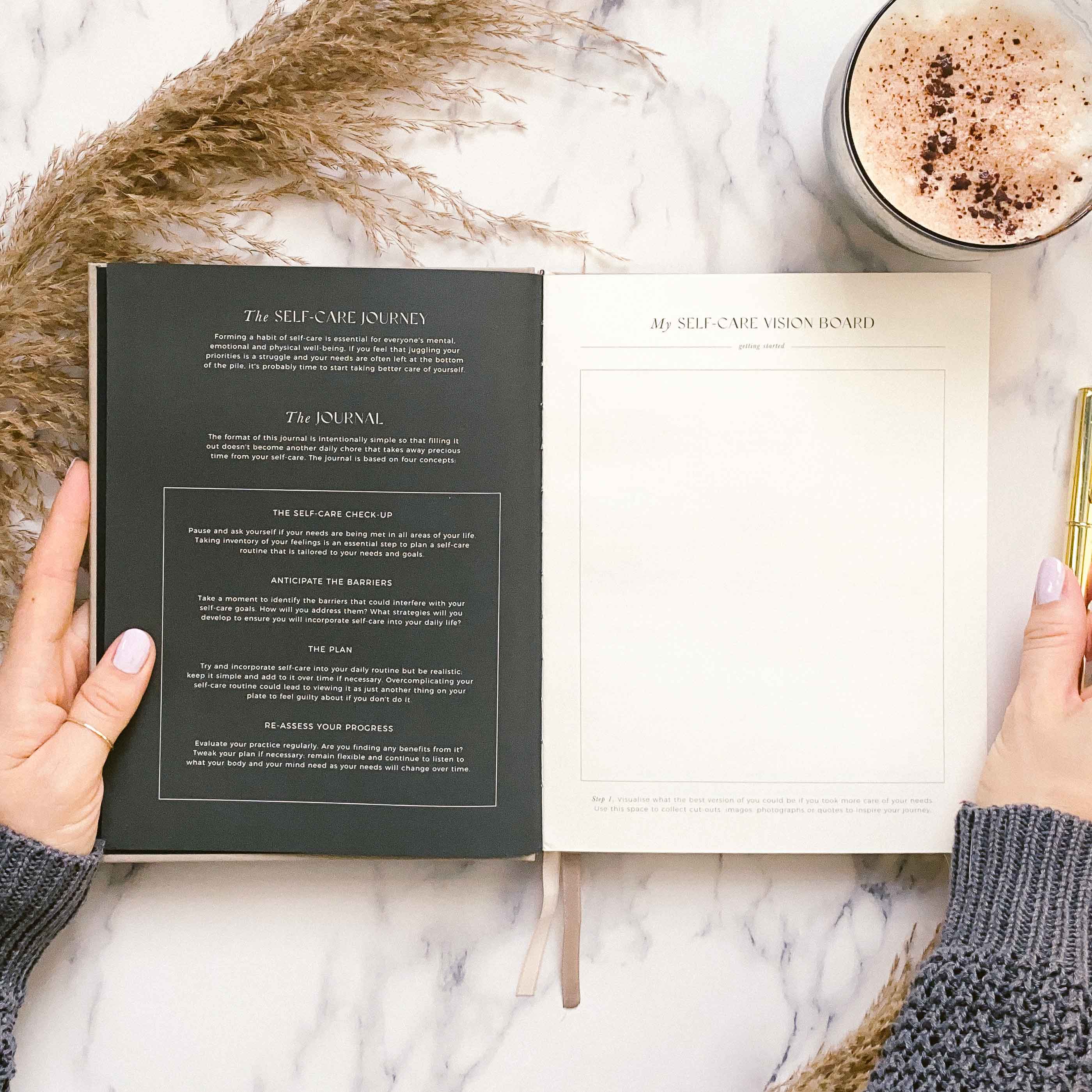 My Daily Self-Care Reflection and Gratitude Journal (Almond)