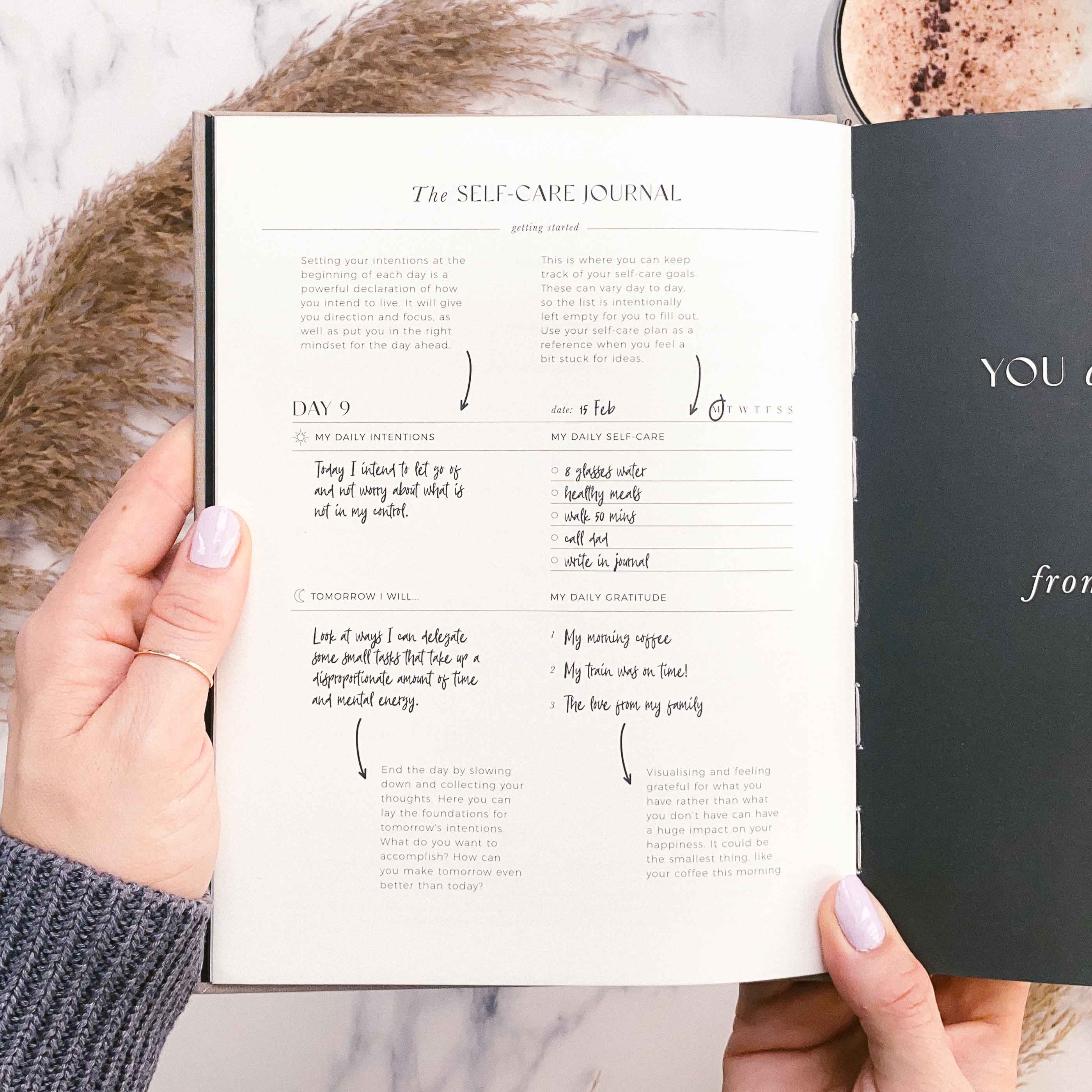 My Daily Self-Care Reflection and Gratitude Journal (Almond)