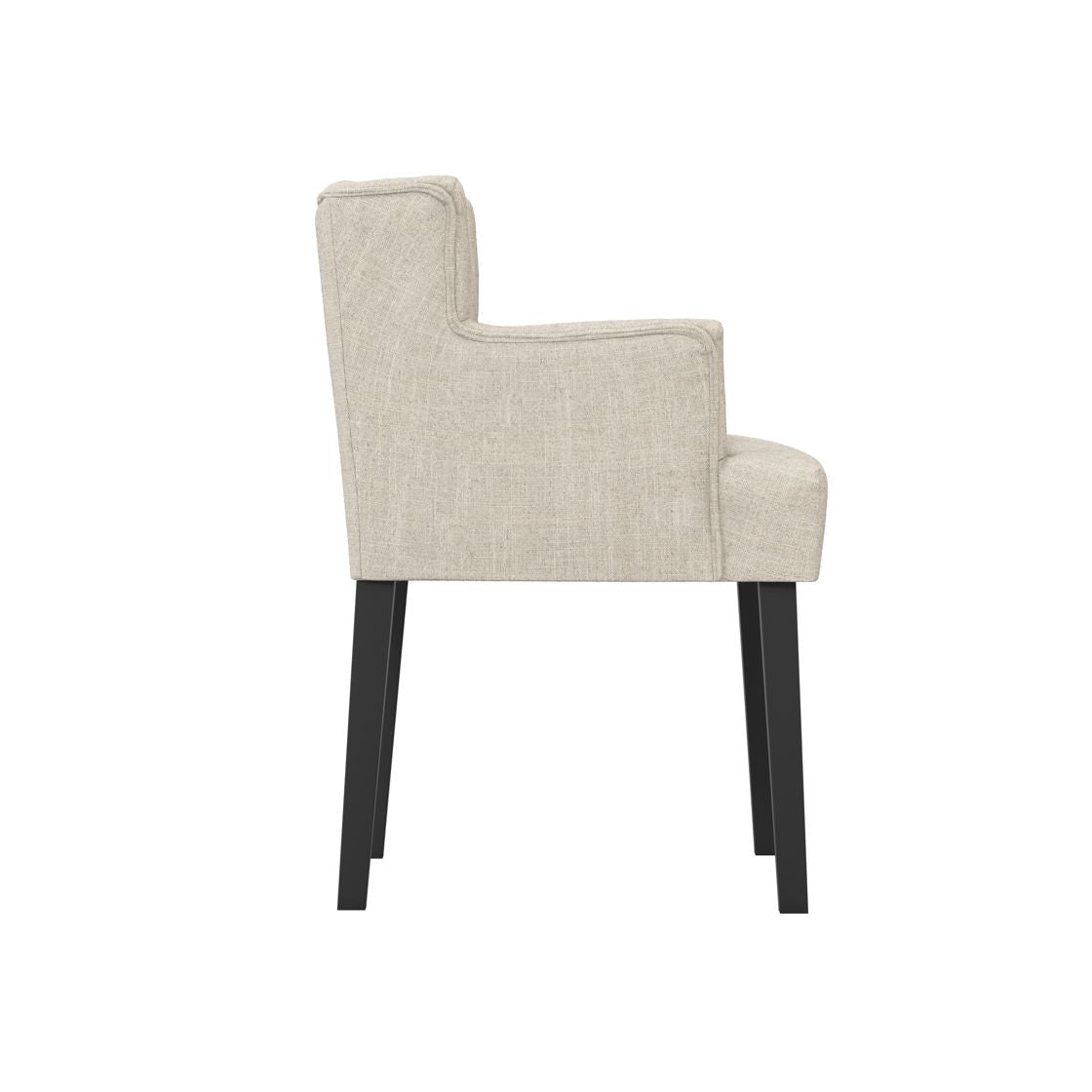 Shay Winged Dining Chair with Arms Stone