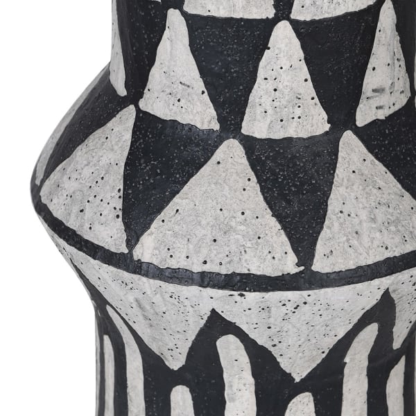 Black & White Tribal Stripe Vase