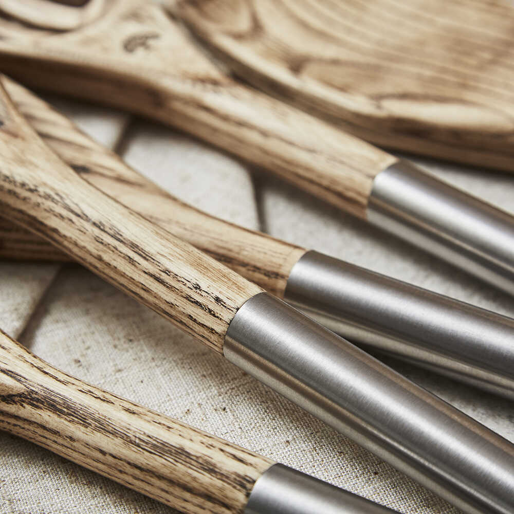 Barbary Oak Hoxton 5 Piece Utensil Set