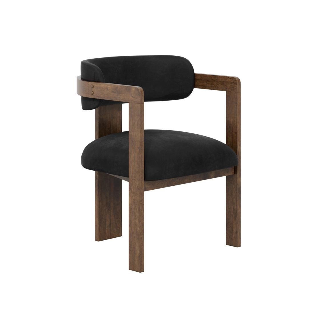 Mai Dining Chair Black/Walnut