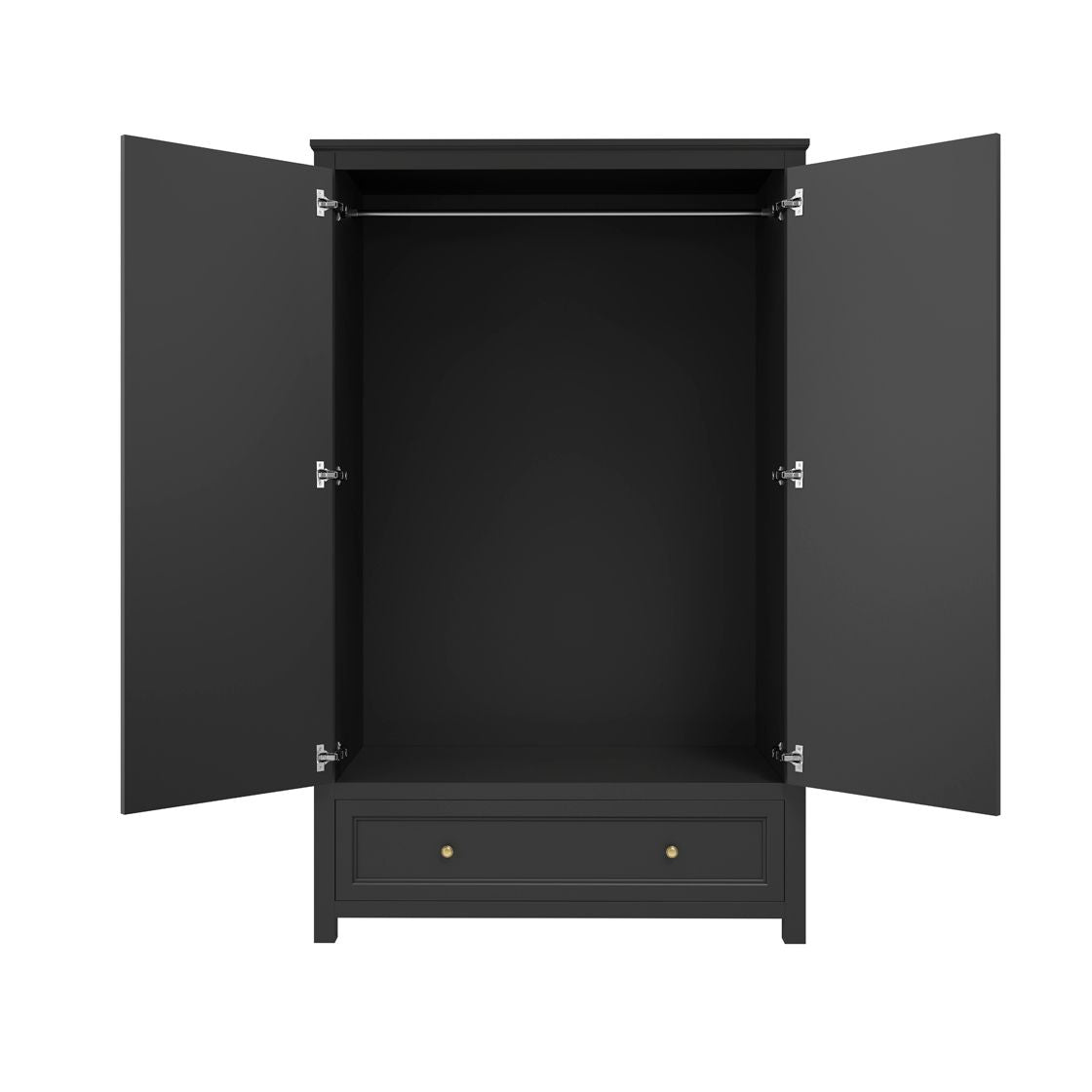 Ives 2-Door Wardrobe Black
