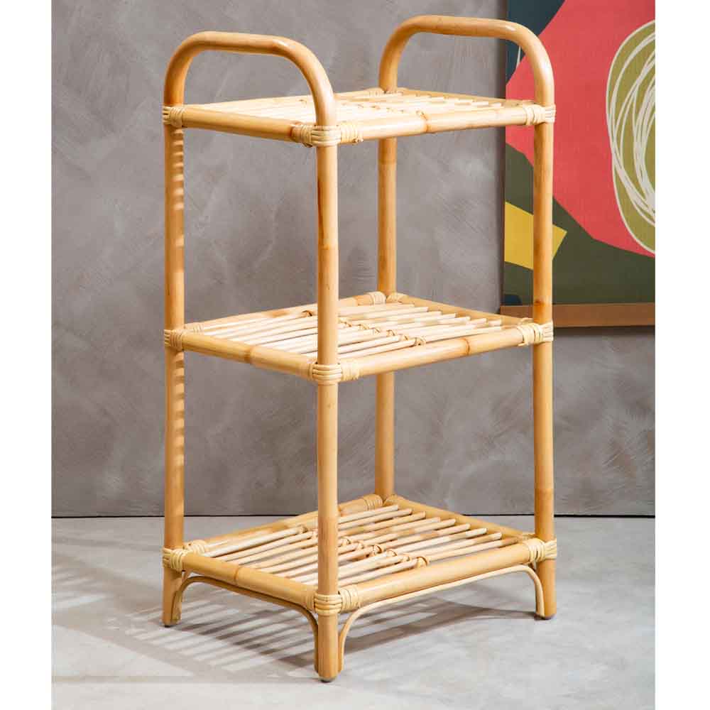 Harley Rattan Shelf Unit 80cm - 3 Tier