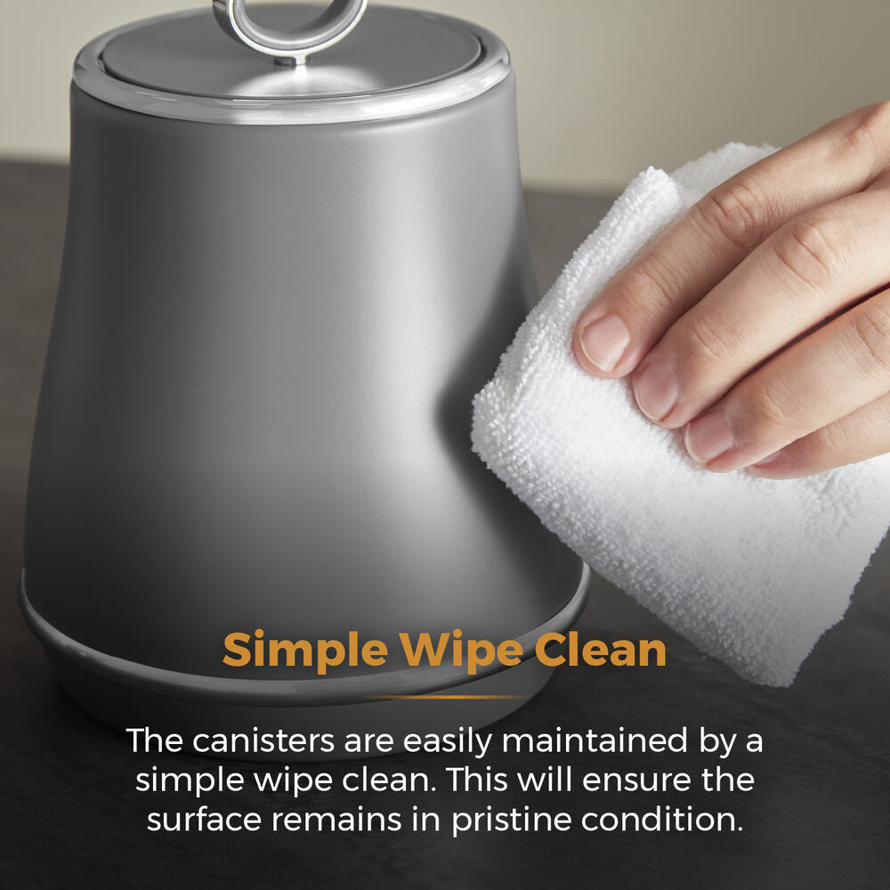 Tower Renaissance Retro 3 Piece Canister Set- Grey