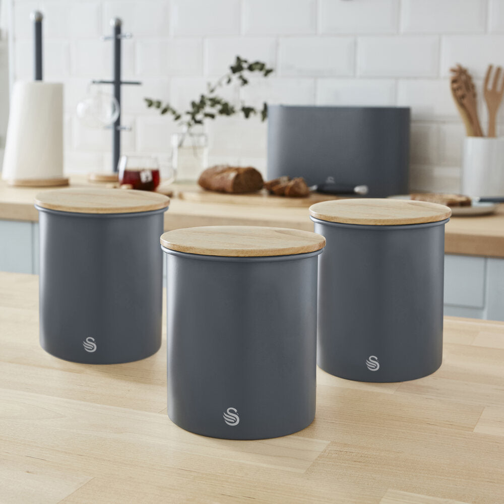 Swan Nordic Set of 3 Cannisters - Grey