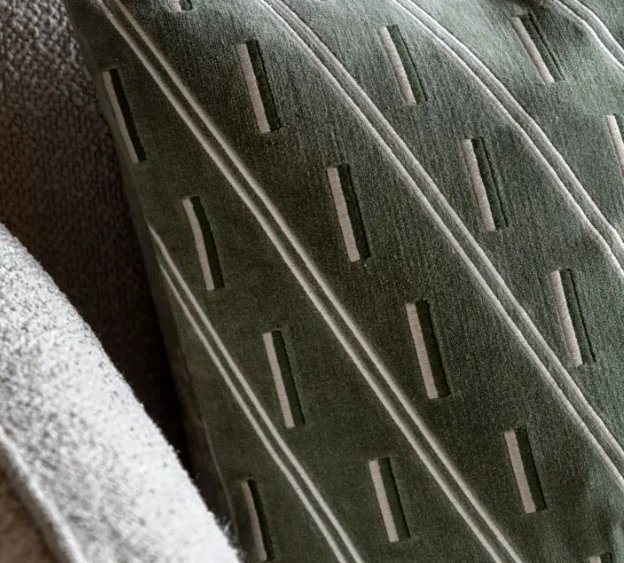 Noa Velvet Cushion Olive