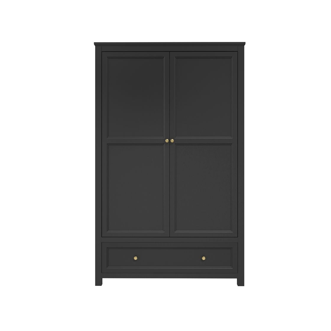 Ives 2-Door Wardrobe Black