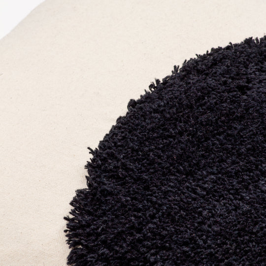 Radiance Tufted Boho Cushion Natural/Black