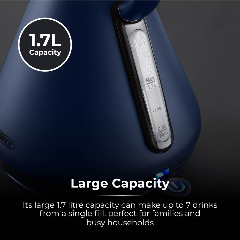 Tower Sera 1.7 Pyramid Kettle - Midnight Blue