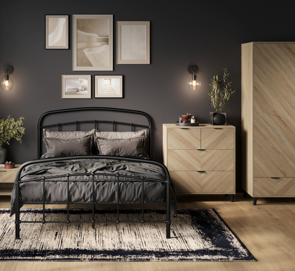 Stockholm Chevron 2-Door Wardrobe
