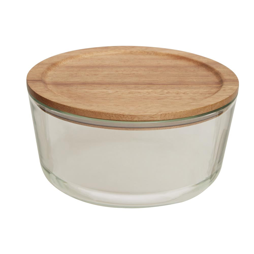Freska Glass Container with Acacia Lid 1.6L
