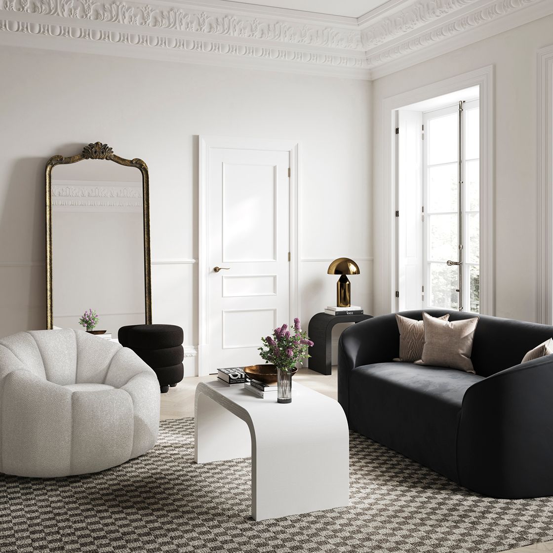 Nao Swivel Chair Ivory