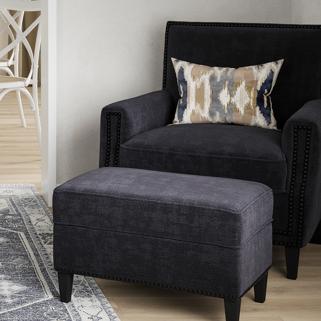 Atticus Footstool Anthracite