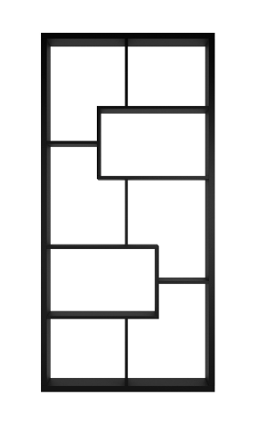 Quebec Black Shelving Unit