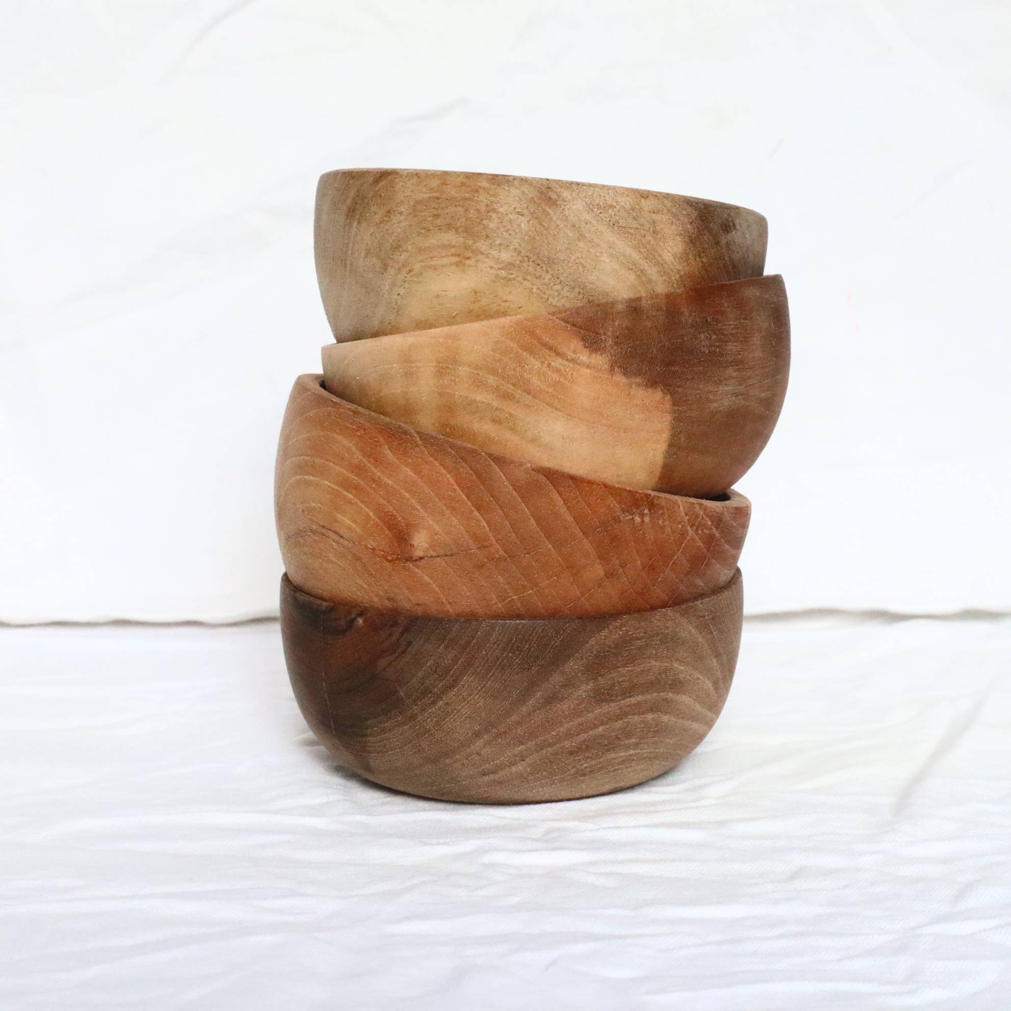 Wooden Walnut Board Serving with 4 Wooden Bowls
