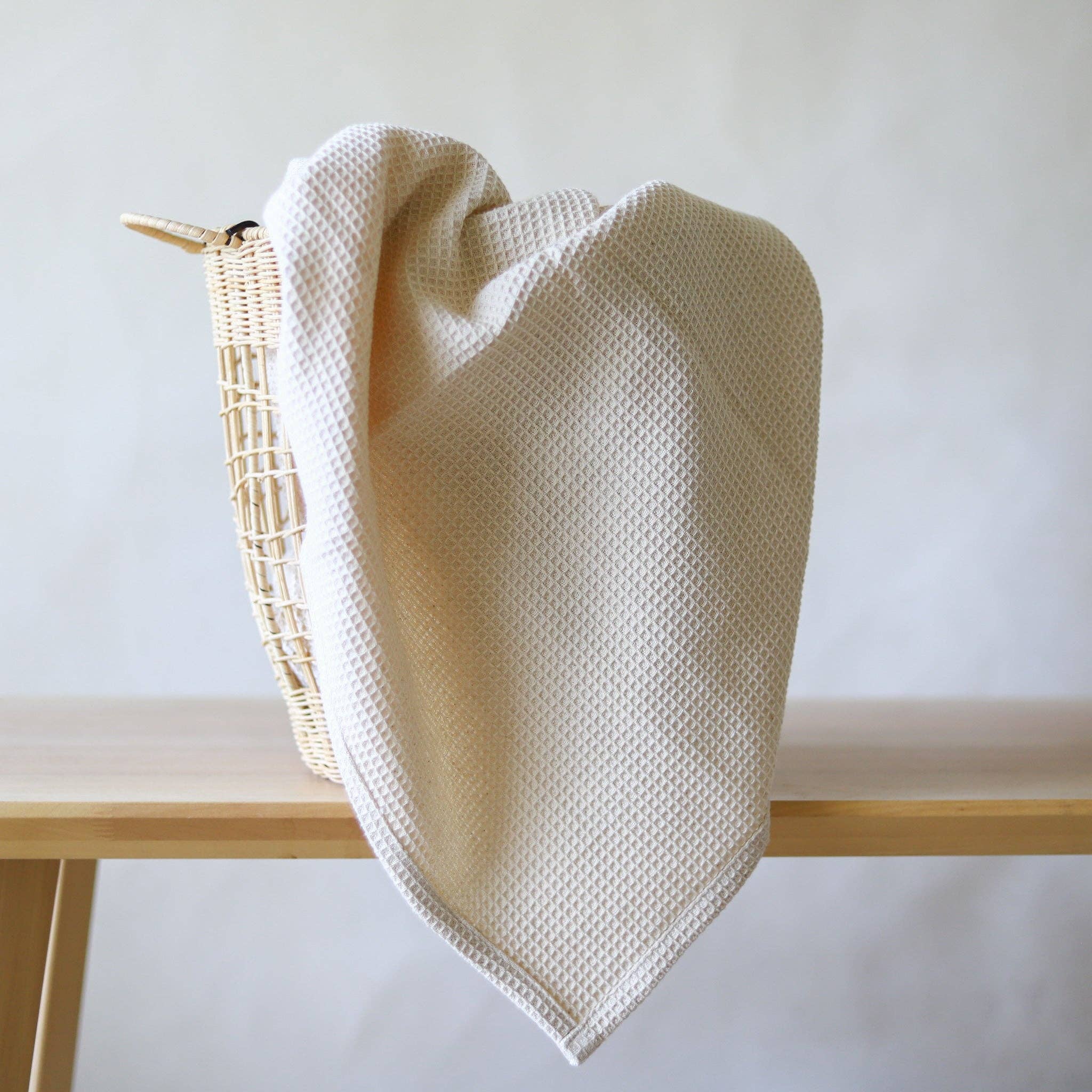 Organic Lifestyle Oat Waffle Bath Towel