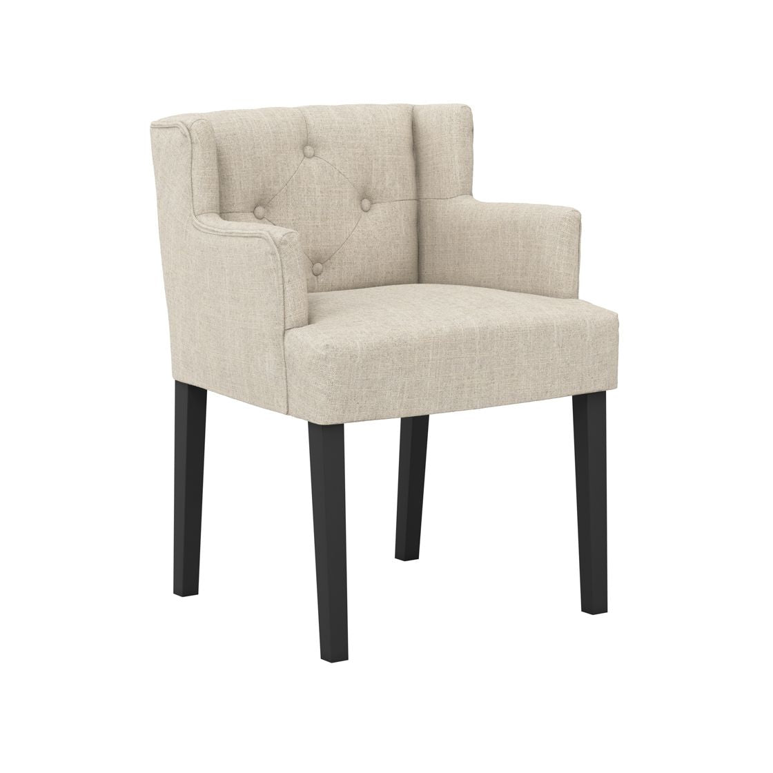 Shay Winged Dining Chair with Arms Stone