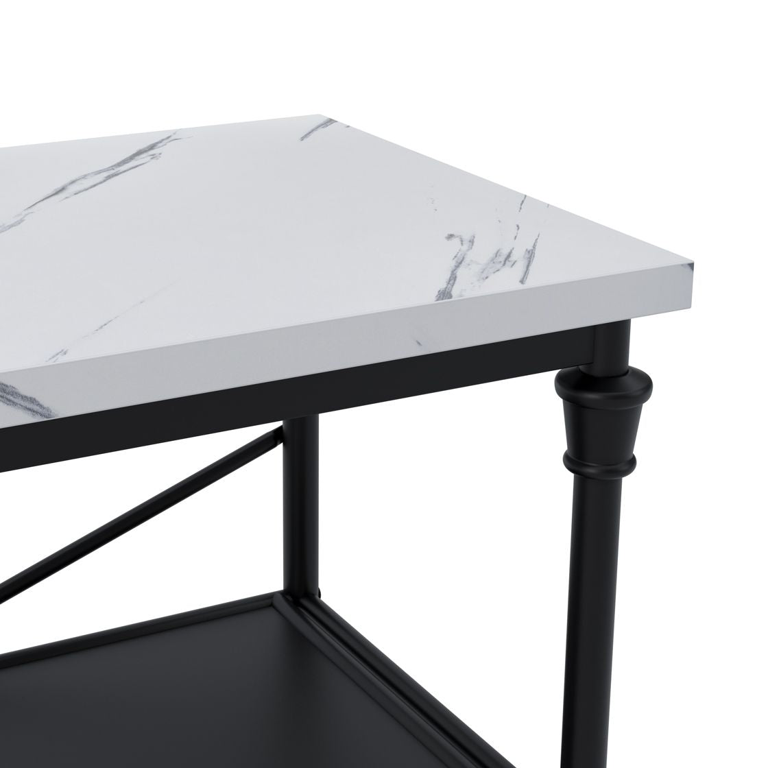 Fairmont Console Table Black Marble