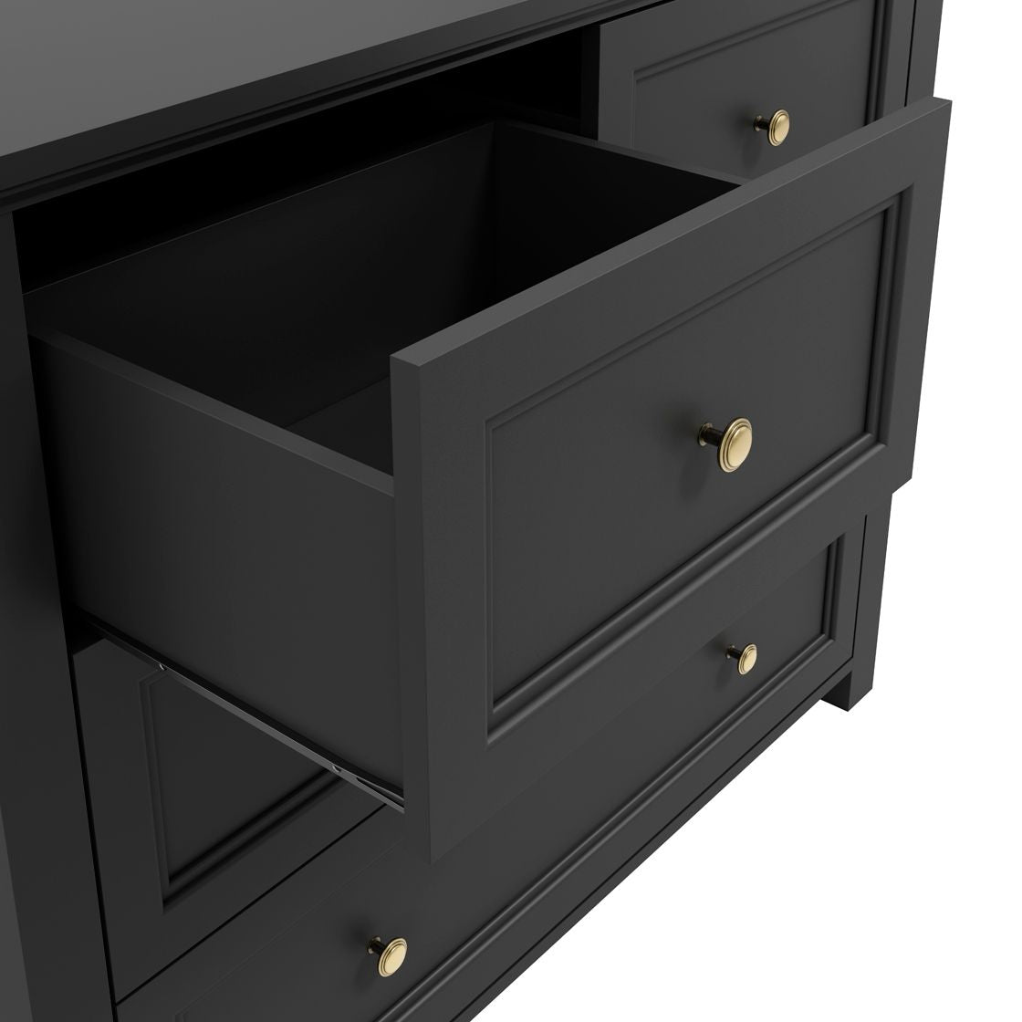 Ives 6-Drawer Chest Black