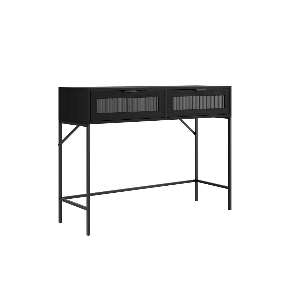 Lincoln Console Table Black Matte/Reed
