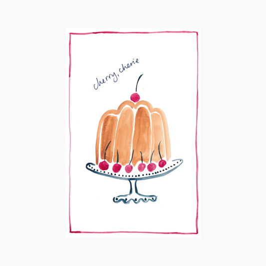 Cherry Cherie Linen Teatowel