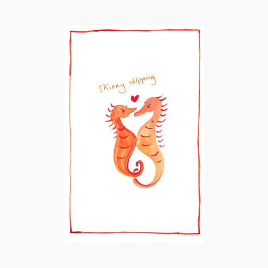 Linen Teatowel - Skinny Dipping