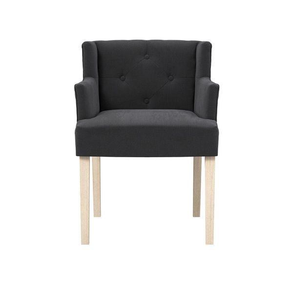 Shay Winged Dining Chair with Arms Anthracite