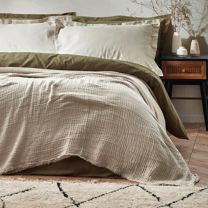 Yard Lark Muslin Cotton Oversized Throw Natural