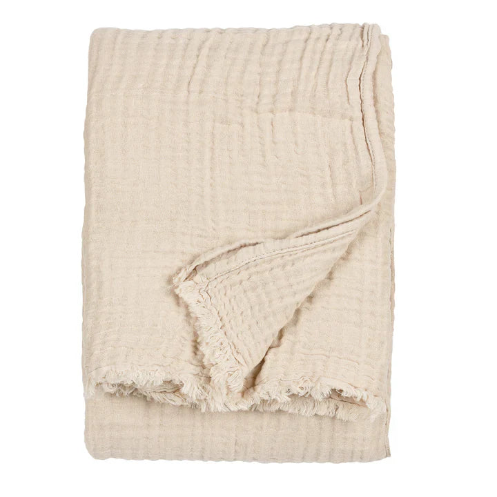 Yard Lark Muslin Cotton Oversized Throw Natural