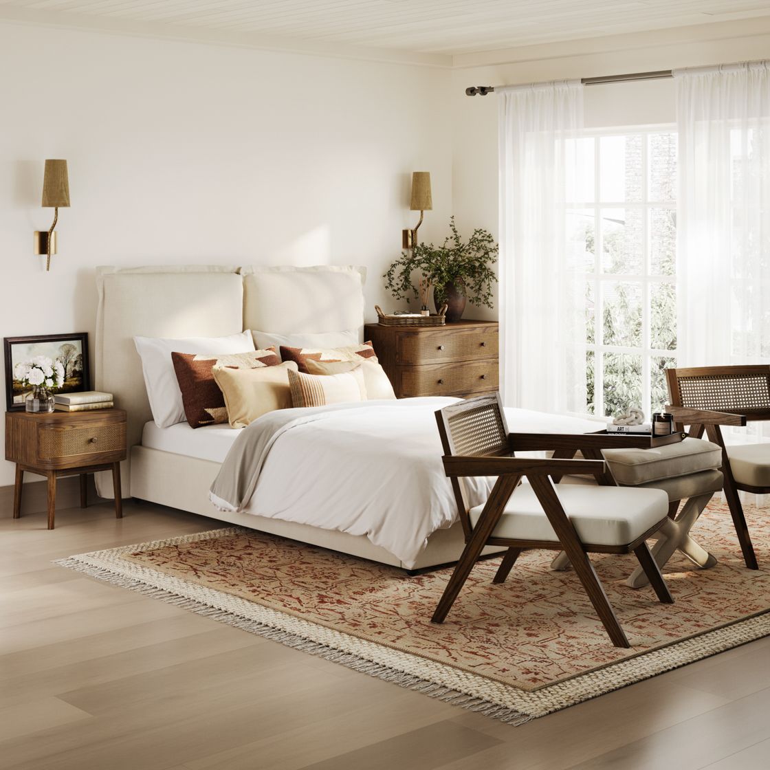 Sunday Bedframe King Size Ivory