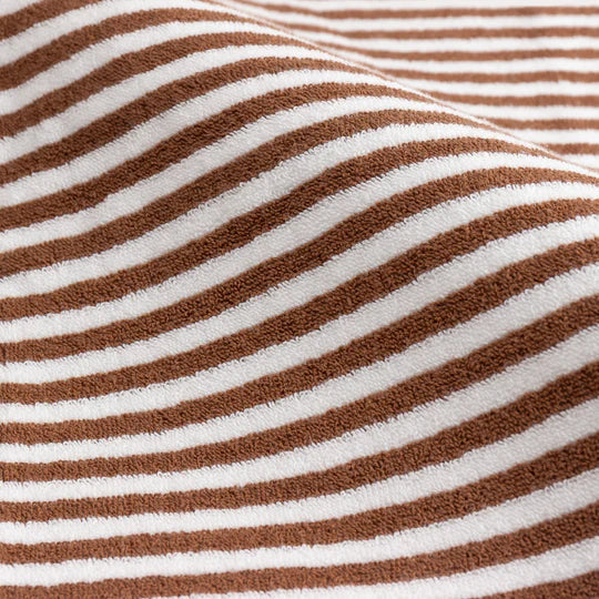 Hebden Striped Cotton Hand Towel Pecan