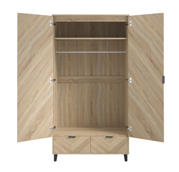 Stockholm Chevron 2-Door Wardrobe