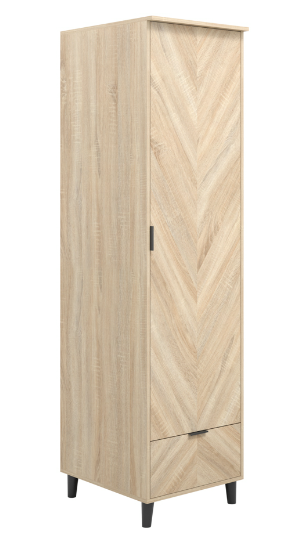 Stockholm Chevron 1-Door Wardrobe