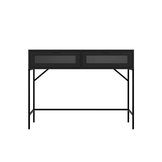 Lincoln Console Table Black Matte/Reed